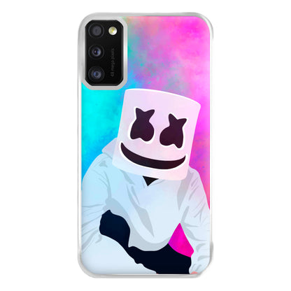 Rainbow White Helmet DJ Phone Case for Galaxy A41