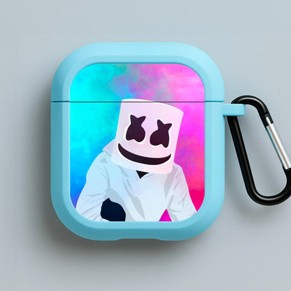 Rainbow White Helmet DJ Blue AirPods Case