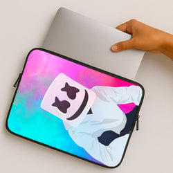 Rainbow White Helmet DJ MacBook Case