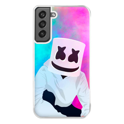 Rainbow White Helmet DJ Phone Case for Galaxy S21FE