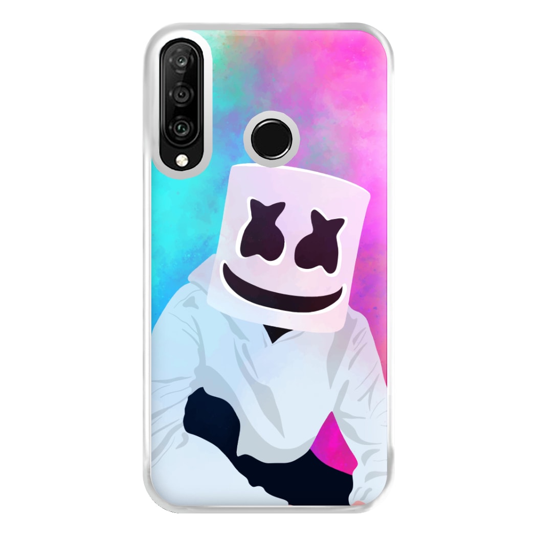 Rainbow White Helmet DJ Phone Case for Huawei P30 Lite