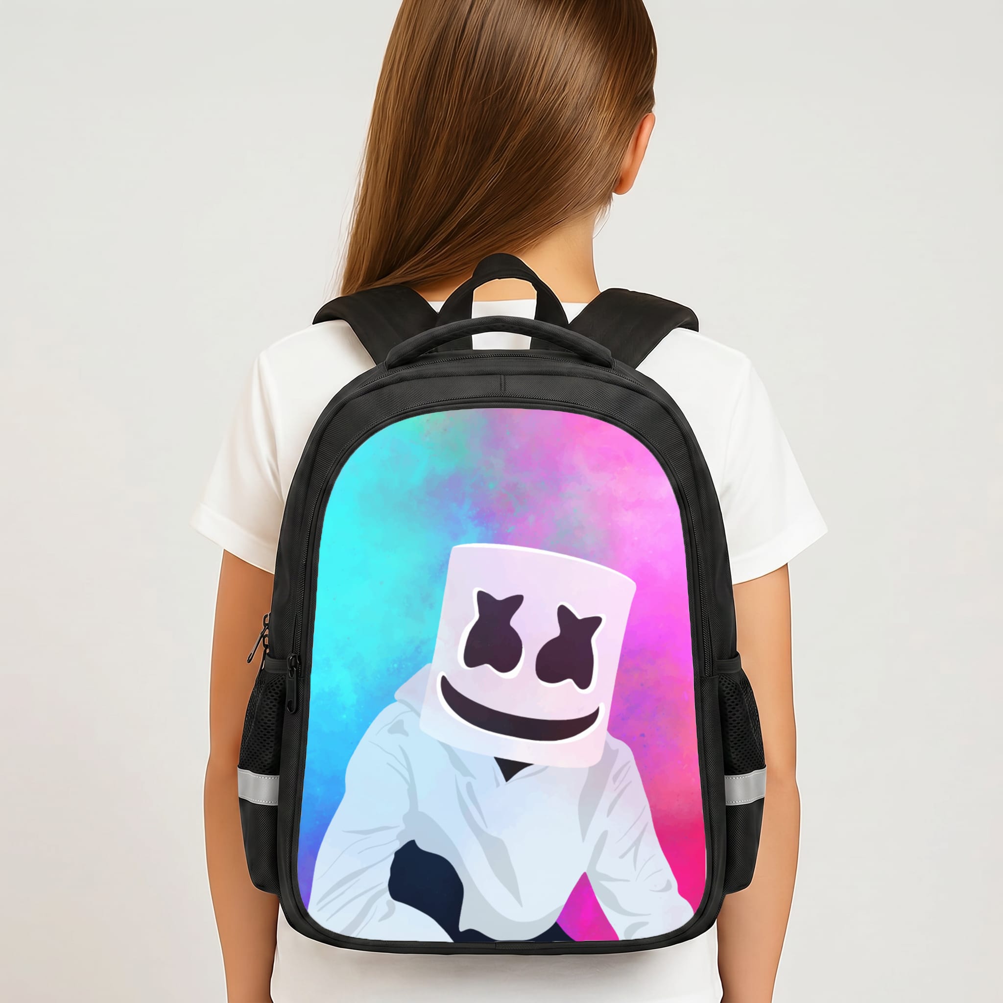 Rainbow White Helmet DJ Backpack