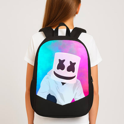 Rainbow White Helmet DJ Large School Bag