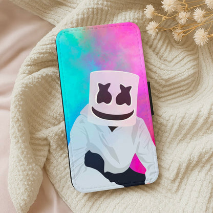 Rainbow White Helmet DJ Wallet Phone Case