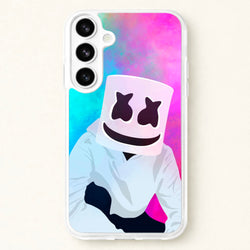 Rainbow White Helmet DJ Phone Case for Galaxy S26 Plus