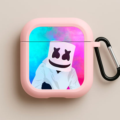 Rainbow White Helmet DJ Pink AirPods Case