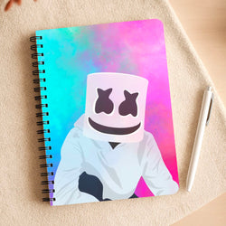 Rainbow White Helmet DJ Notepad