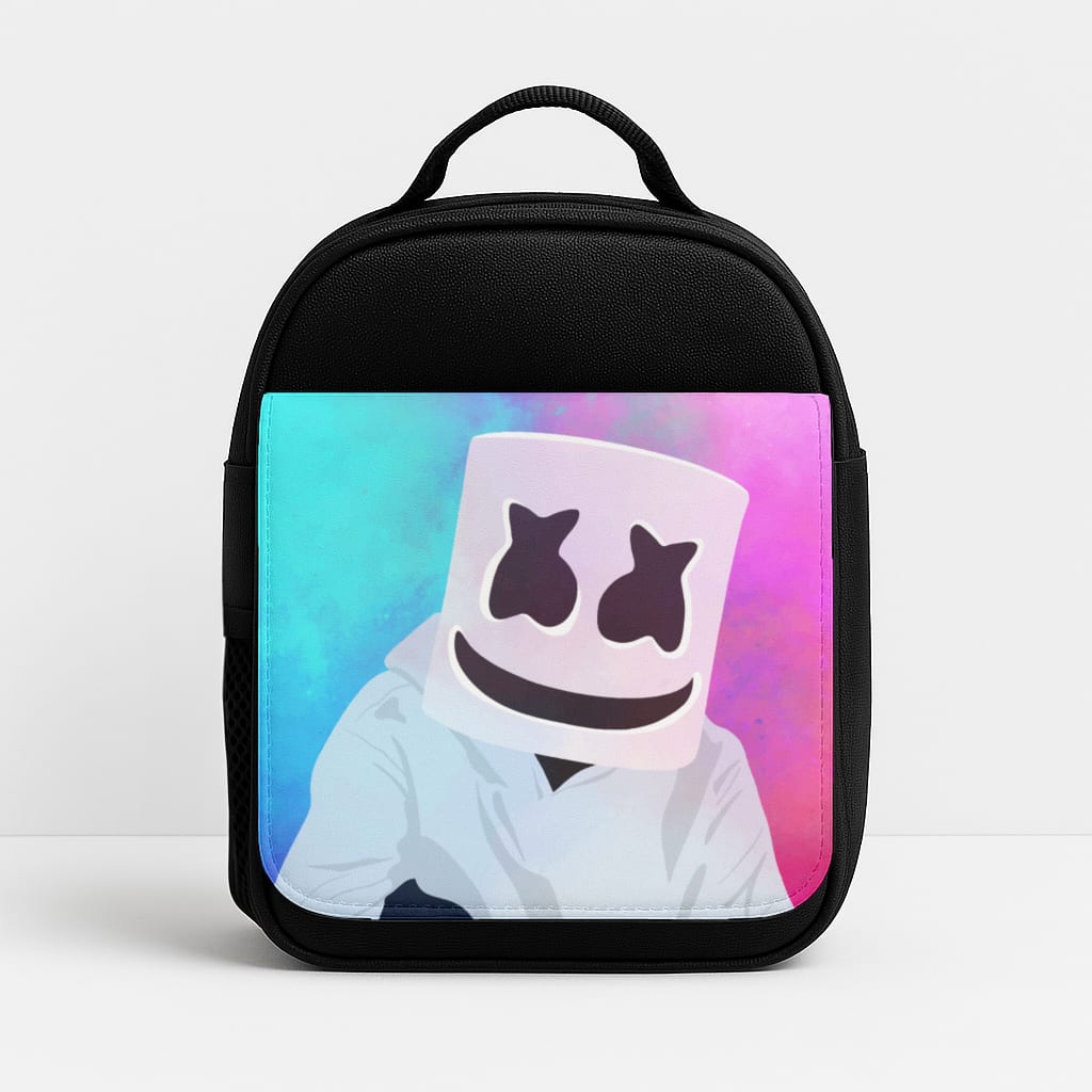Rainbow White Helmet DJ Insulated Lunchbox