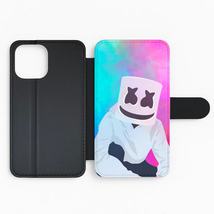 Rainbow White Helmet DJ Flip Phone Case