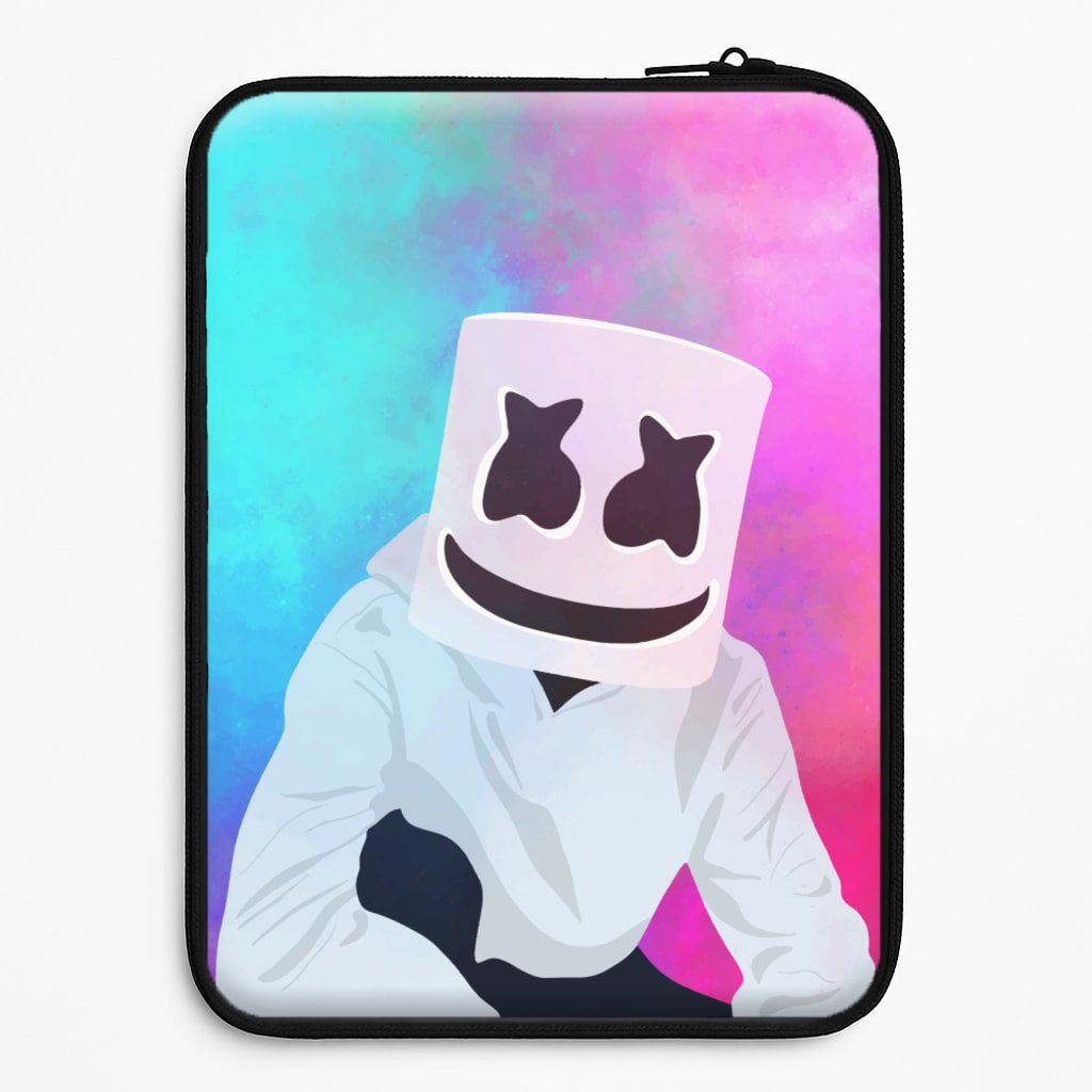 Rainbow White Helmet DJ Laptop Sleeve