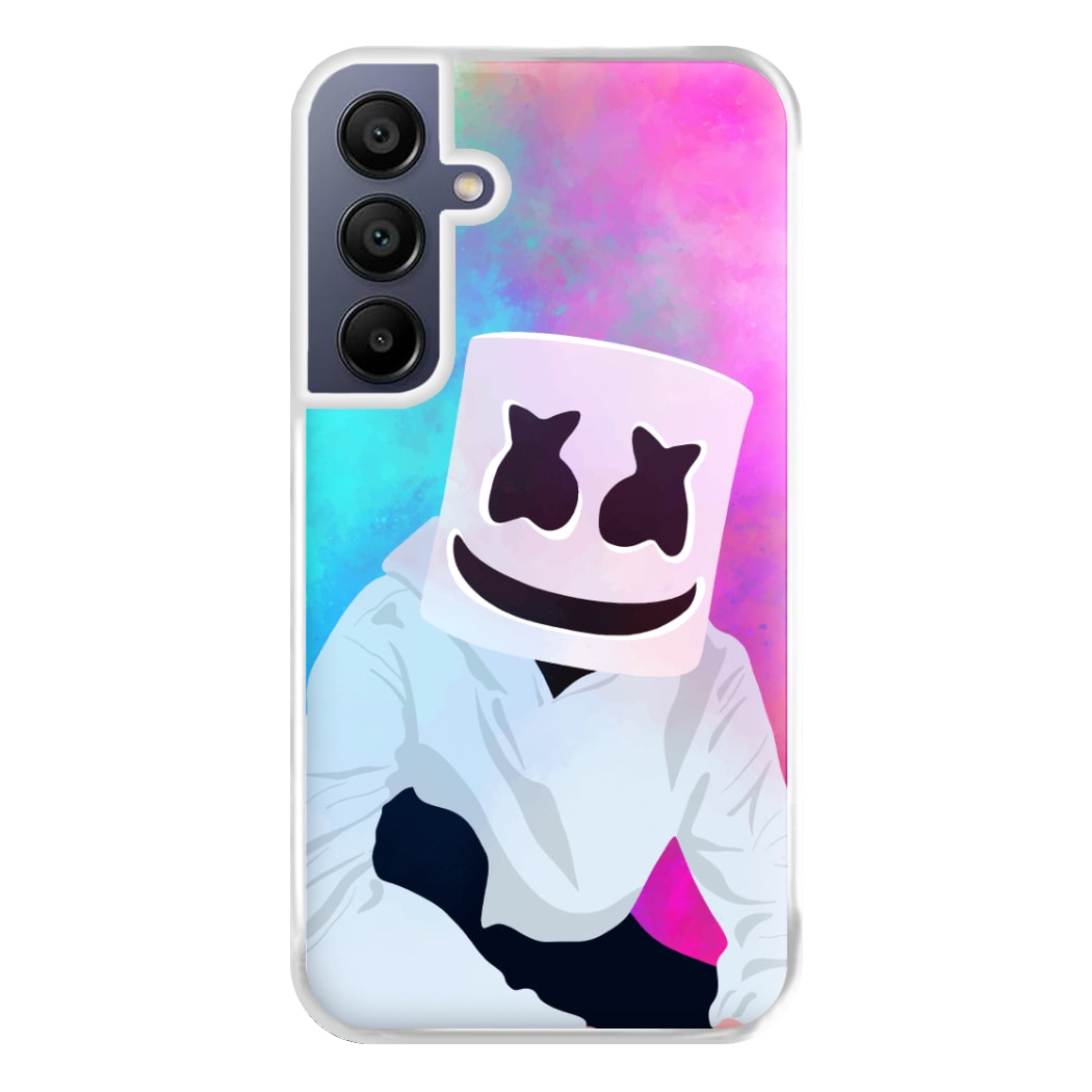 Rainbow White Helmet DJ Phone Case for Galaxy A16