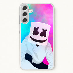 Rainbow White Helmet DJ Phone Case for Galaxy A57