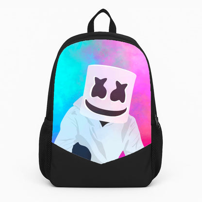 Rainbow White Helmet DJ Large Backpack