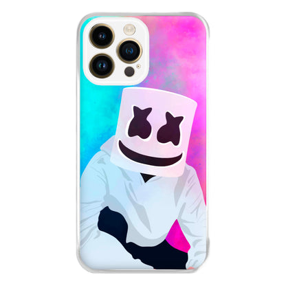 Rainbow White Helmet DJ Phone Case for iPhone 14 Pro Max