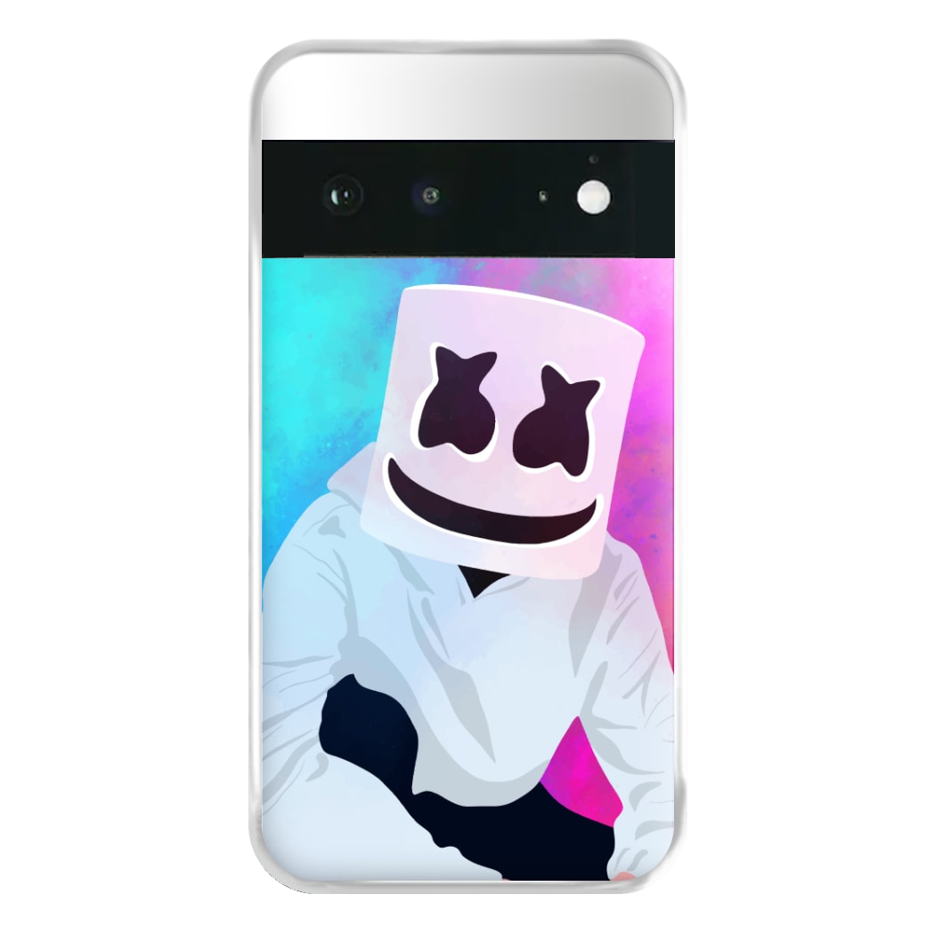 Rainbow White Helmet DJ Phone Case for Google Pixel 6a