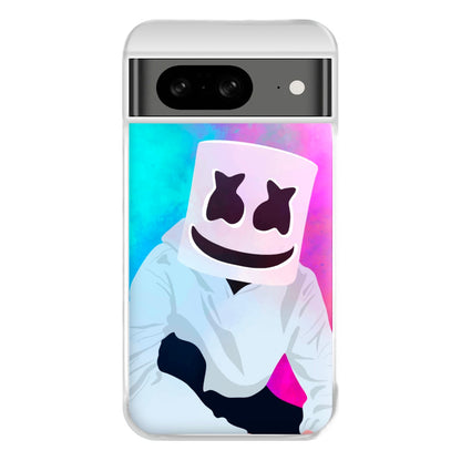 Rainbow White Helmet DJ Phone Case for Google Pixel 8