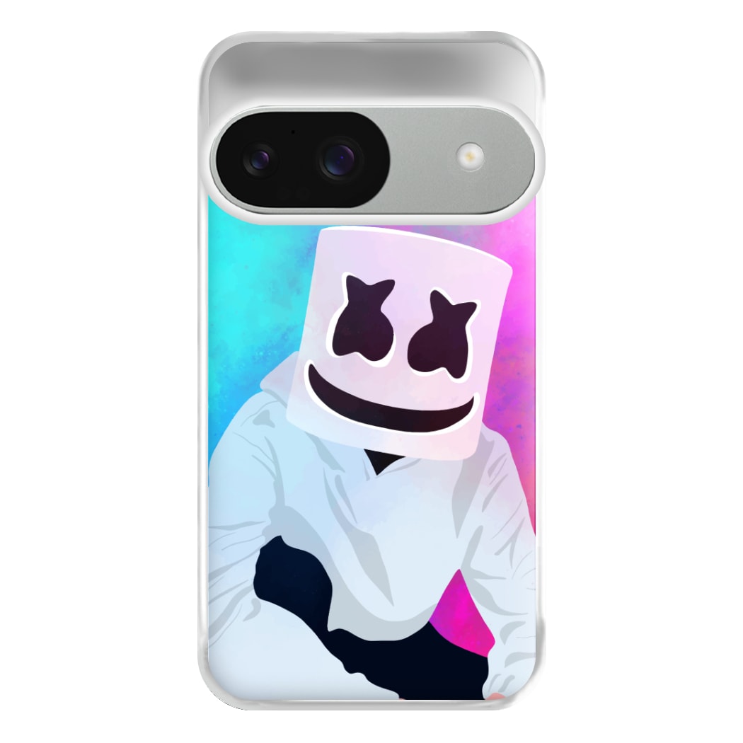 Rainbow White Helmet DJ Phone Case for Google Pixel 9 / 9 Pro