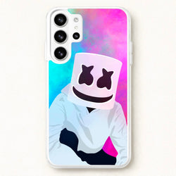 Rainbow White Helmet DJ Phone Case for Galaxy S26 Ultra