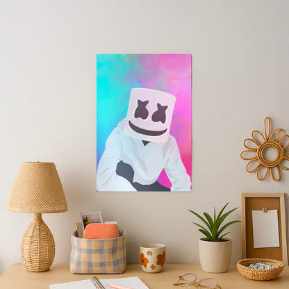 Rainbow White Helmet DJ Art Print