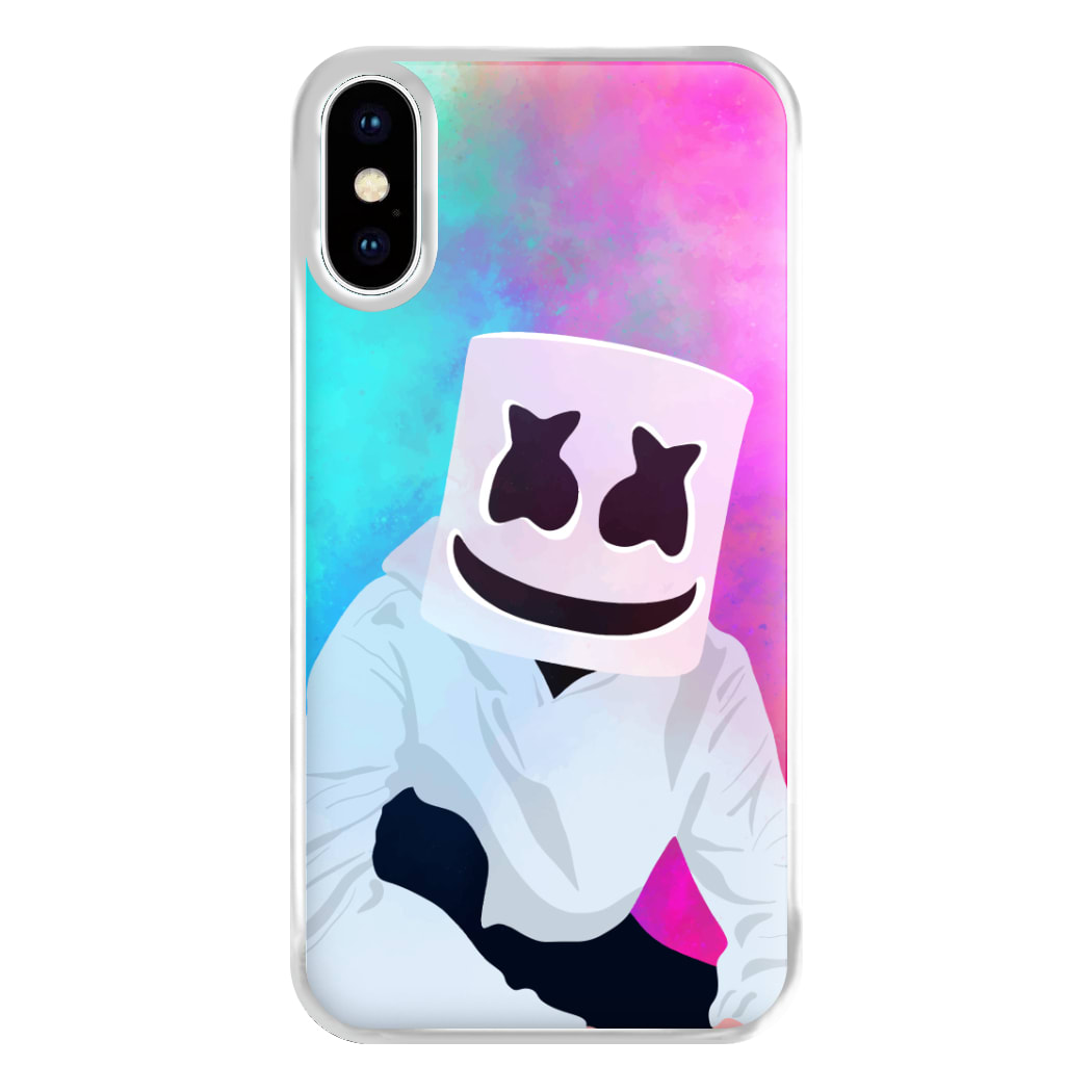 Rainbow White Helmet DJ Phone Case for iPhone XS Max