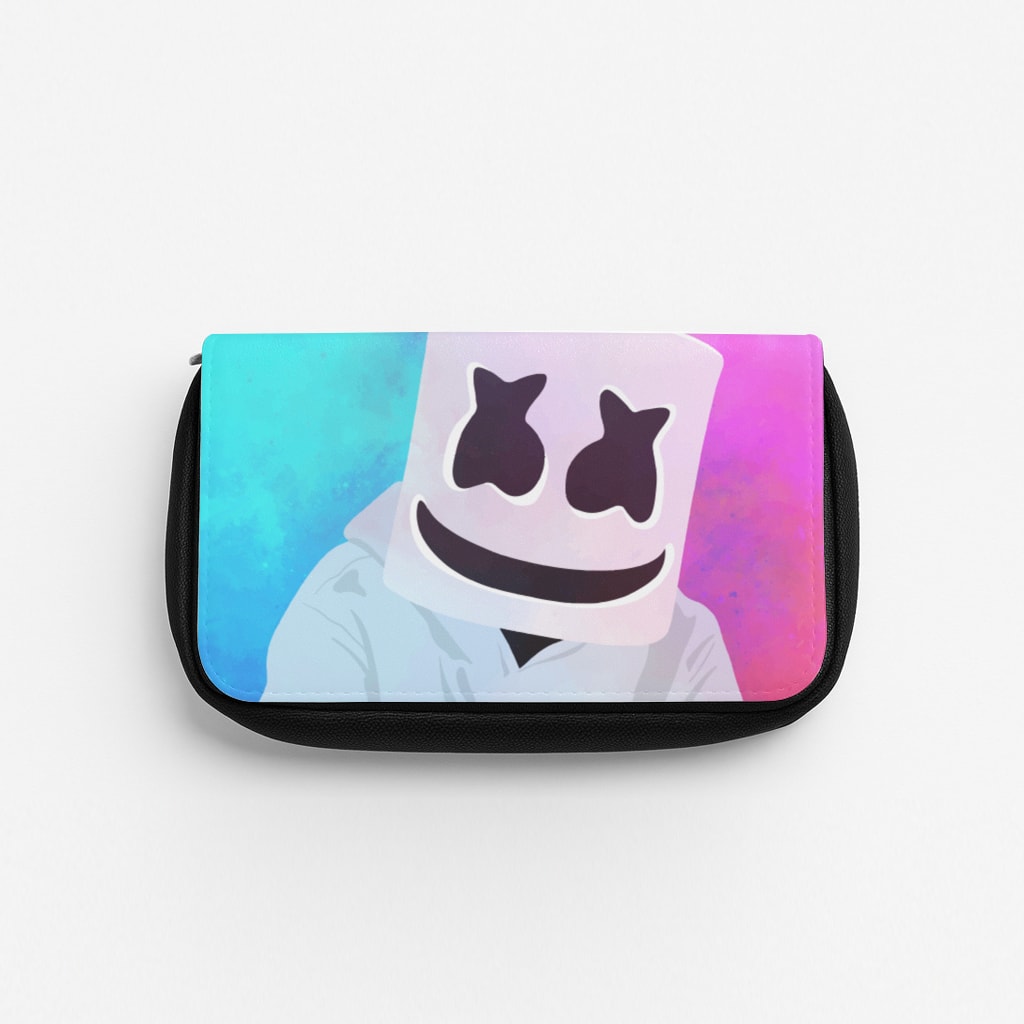 Rainbow White Helmet DJ Pencil Case