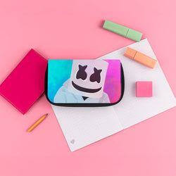Rainbow White Helmet DJ Pencil Case
