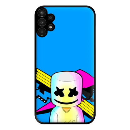 Neon Logo White Helmet DJ Phone Case for Galaxy A13