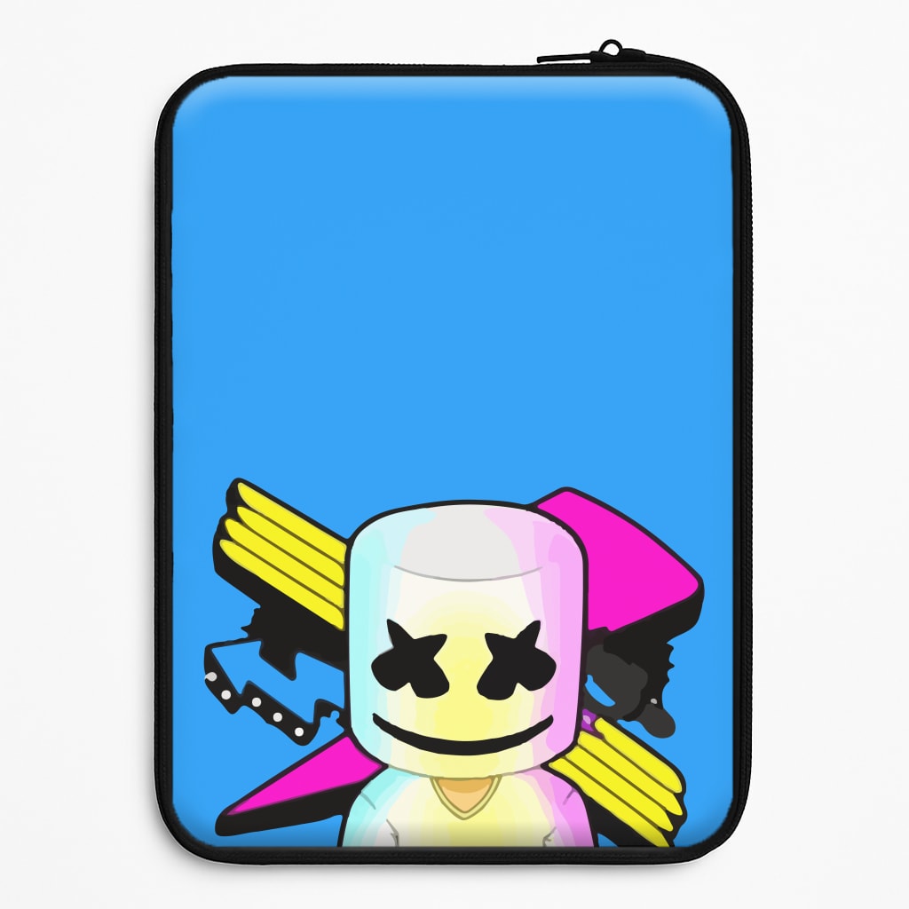 Neon Logo White Helmet DJ Laptop Sleeve