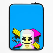 Neon Logo White Helmet DJ Laptop Sleeve 1