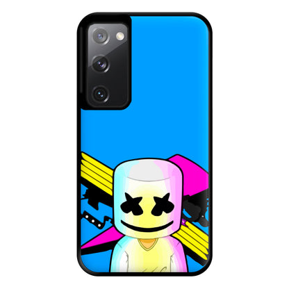 Neon Logo White Helmet DJ Phone Case for Galaxy S20FE