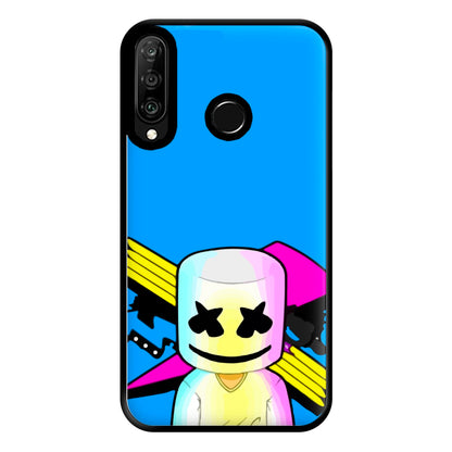 Neon Logo White Helmet DJ Phone Case for Huawei P30 Lite