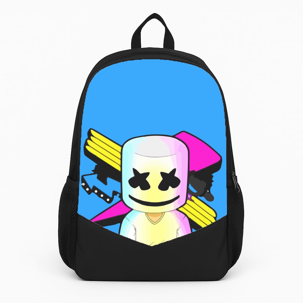 Neon Logo White Helmet DJ Backpack