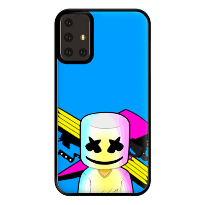 Neon Logo White Helmet DJ Phone Case for Galaxy A71