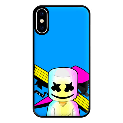 Neon Logo White Helmet DJ Phone Case for iPhone XS Max