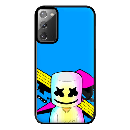 Neon Logo White Helmet DJ Phone Case for Galaxy Note 20 Ultra