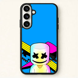 Neon Logo White Helmet DJ Phone Case for Galaxy S26 Plus