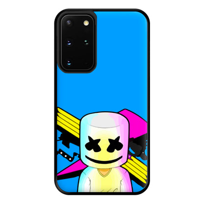 Neon Logo White Helmet DJ Phone Case for Galaxy S20 Plus