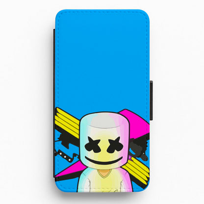 Neon Logo White Helmet DJ Flip / Wallet Phone Case