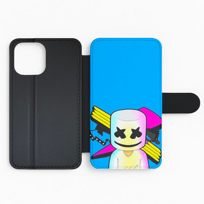 Neon Logo White Helmet DJ Flip Phone Case