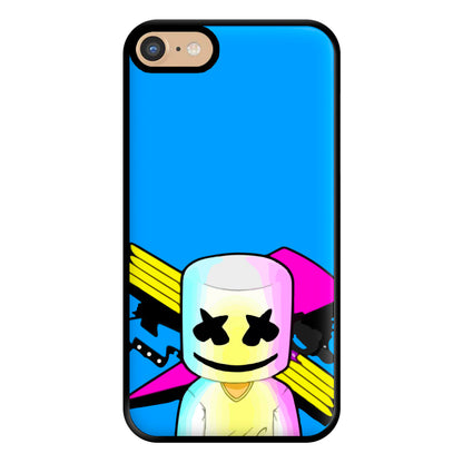 Neon Logo White Helmet DJ Phone Case for iPhone 6 / 7 / 8 / SE