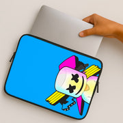 Neon Logo White Helmet DJ Laptop Sleeve 2