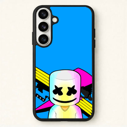 Neon Logo White Helmet DJ Phone Case for Galaxy S26