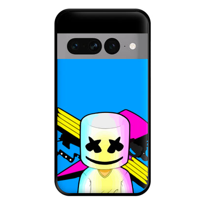 Neon Logo White Helmet DJ Phone Case for Google Pixel 7 Pro