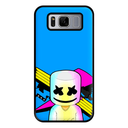 Neon Logo White Helmet DJ Phone Case for Galaxy S8 Plus