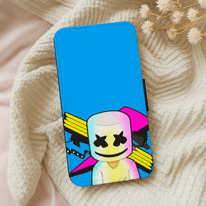 Neon Logo White Helmet DJ Wallet Phone Case