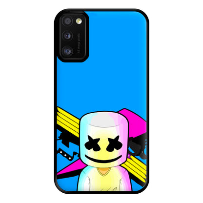 Neon Logo White Helmet DJ Phone Case for Galaxy A41