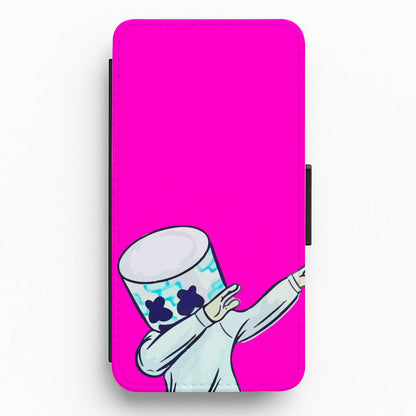Pink Marshmello Dab  Flip / Wallet Phone Case
