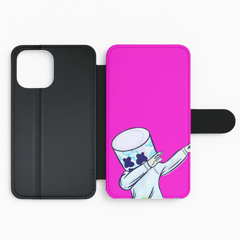 Pink Marshmello Dab  Flip Phone Case