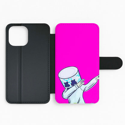 Pink Marshmello Dab  Flip Phone Case