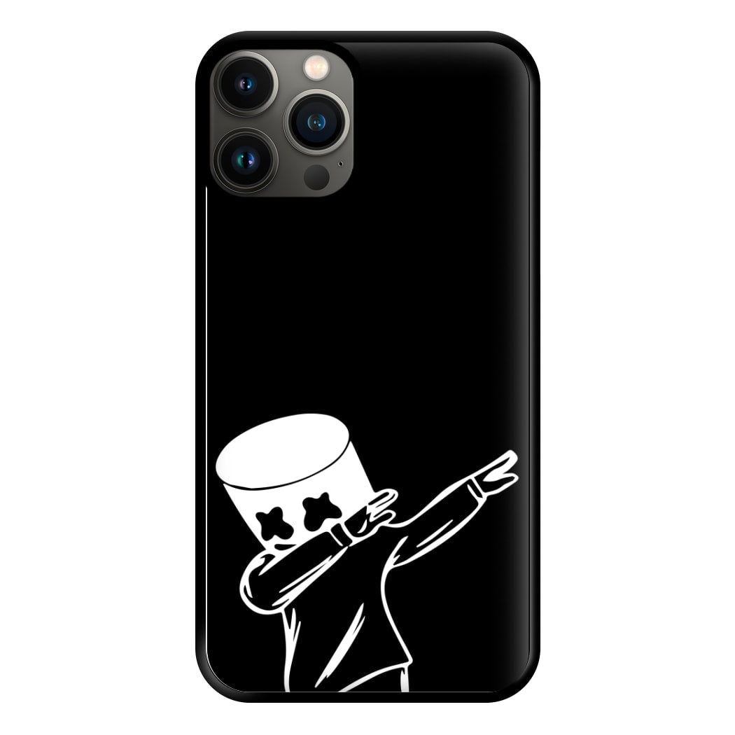 Silhouette White Helmet DJ Dab Phone Case for iPhone 13 Pro Max